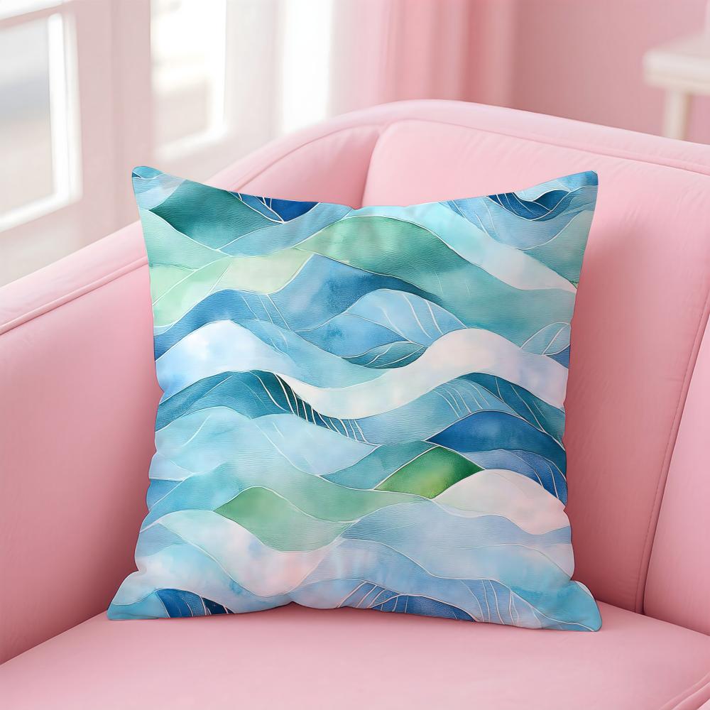Landscape Cushion Cover Comfortable Reversible Pillow Cover Ideal for Car Sofa Bedroom Beyond