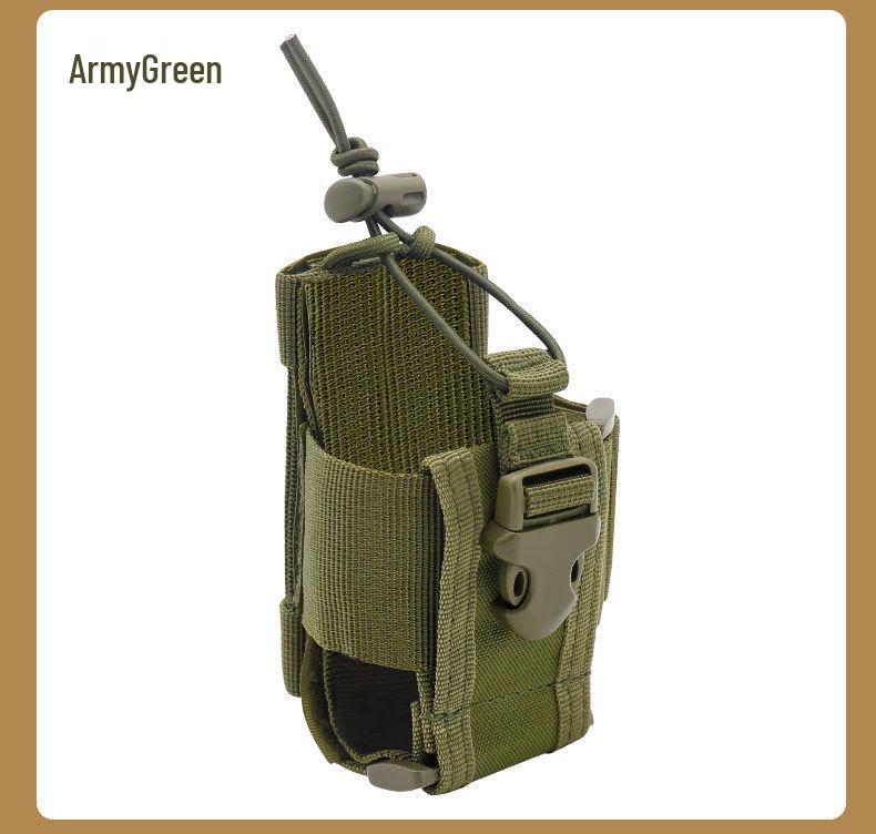 Tactical Camouflage Walkie-Talkie Molle Pouch: Adjustable Military Waist Bag Accessory