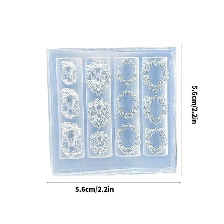 Professional Silicone Mold For Nail Art Medusa Frame Design Reusable DIY Crafting Tool Jewelry Accessories