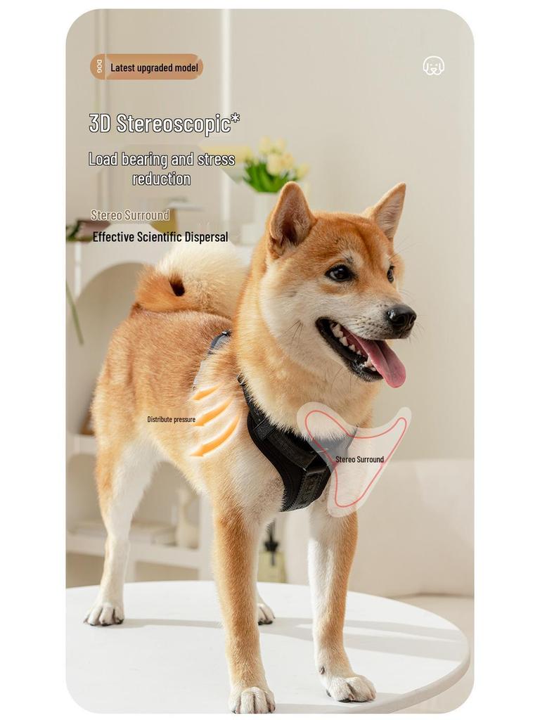 Adjustable Vest-Style Anti-Pull Dog Harness & Leash for Medium To Large Dogs
