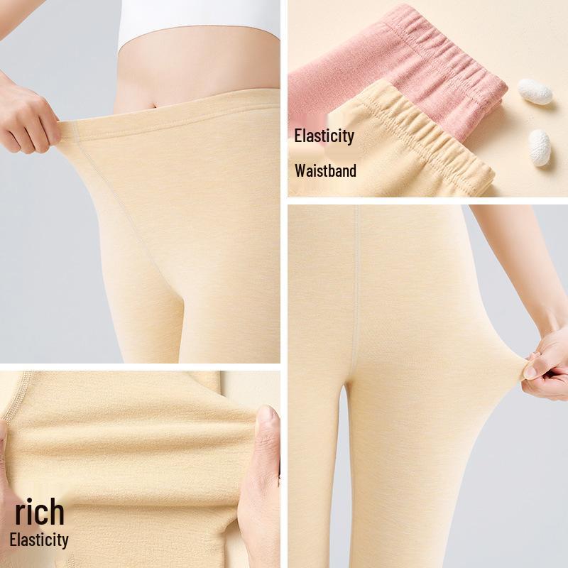Pantaloni Termici da Donna con Fodera in Lana e Seta per l'Inverno