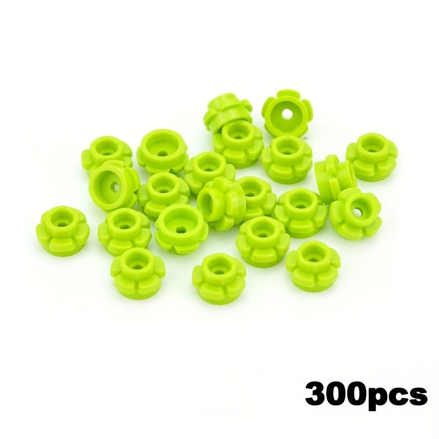 300PCS Round 1x1 with Flower Building Blocks 5 Petals Brick Particle Educational Toys Birthday Kid Gift