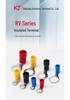 KT KST RVS1.25 Series Bent Angle Copper Ring Terminal with PVC Sheath (90°)