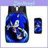 Sonic The Hedgehog Rucksack-Set Mit Federmäppchen Atmungsaktiv Leicht Oxford Für Schulutensilien