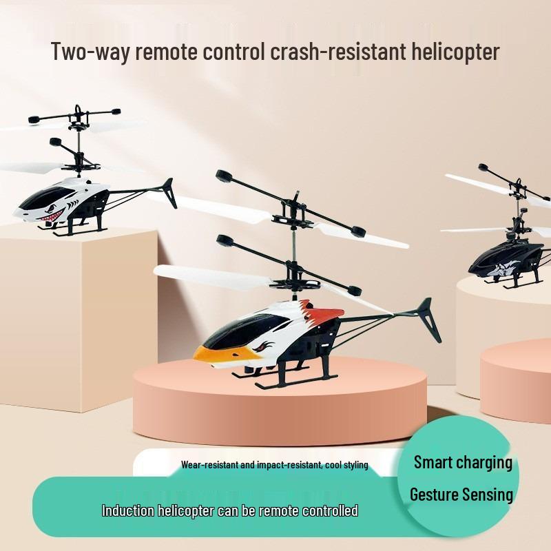 Dual-Mode Gesture-Control Shark Helicopter Drone