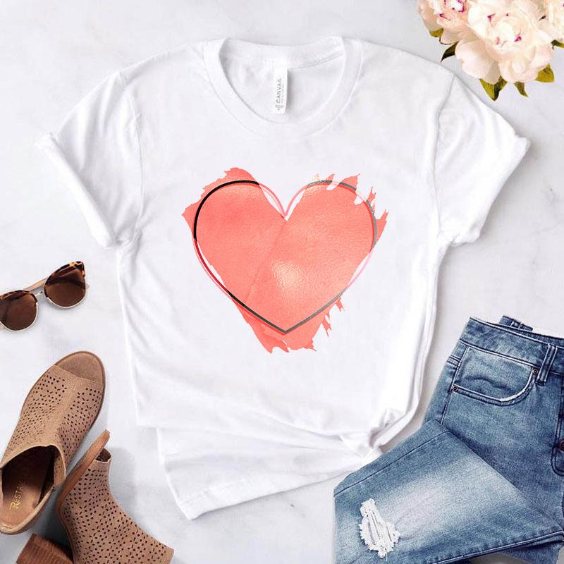 Women Tshirt Harajuku Love Graphic Fashion Female Tee Top White Ladies T-Shirt Casual Streetwear Tee Shirt Femme