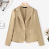 ZANZEA Women Casual Suit Neck Solid Color Long Sleeve Thin Cardigan Blazer