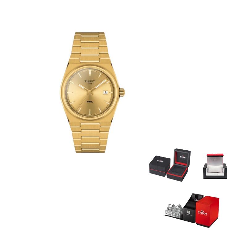 

TISSOT Unisex PRX Watch T137.210.33.021.00 Gold Dial