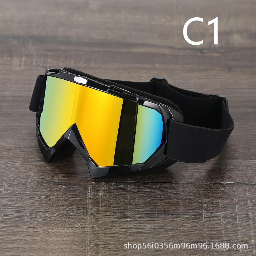 Painted Off-road Motorcycle Goggles, Retro Harley, Locomotive Outdoor Sports Riding Goggles, Ski Eyes