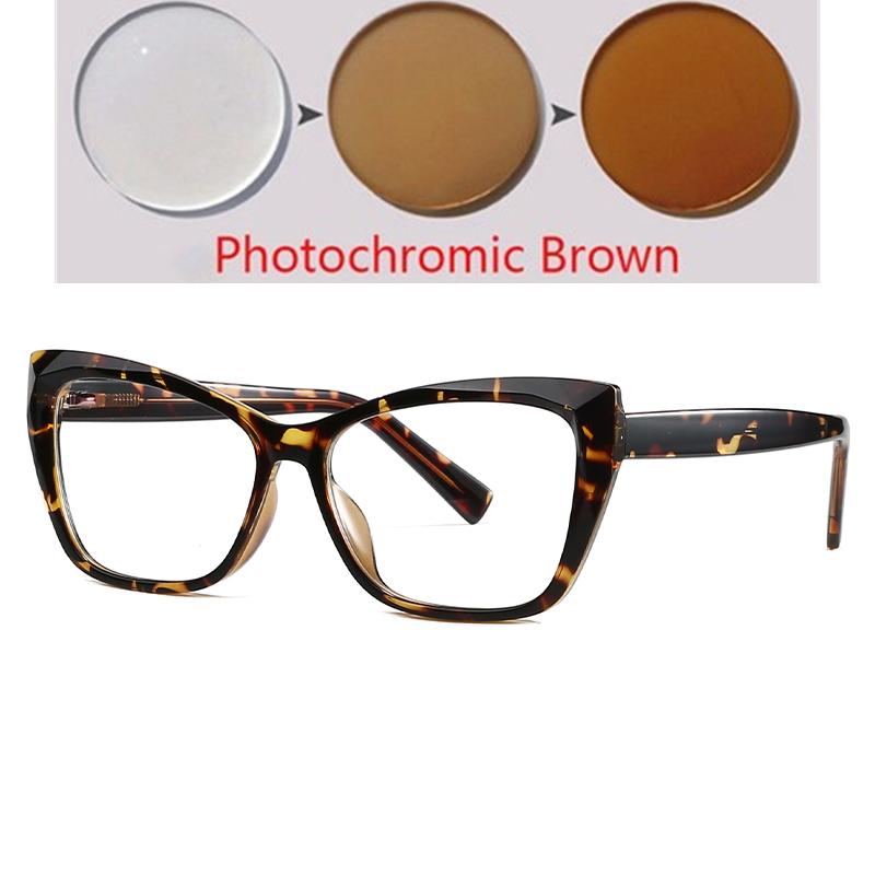 0 -0.5 -0.75 To -6.0 Blue Light Blocking Nearsighted Glasses For Women Spring Leg Cat Eye Minus Degree Prescription Spectacles