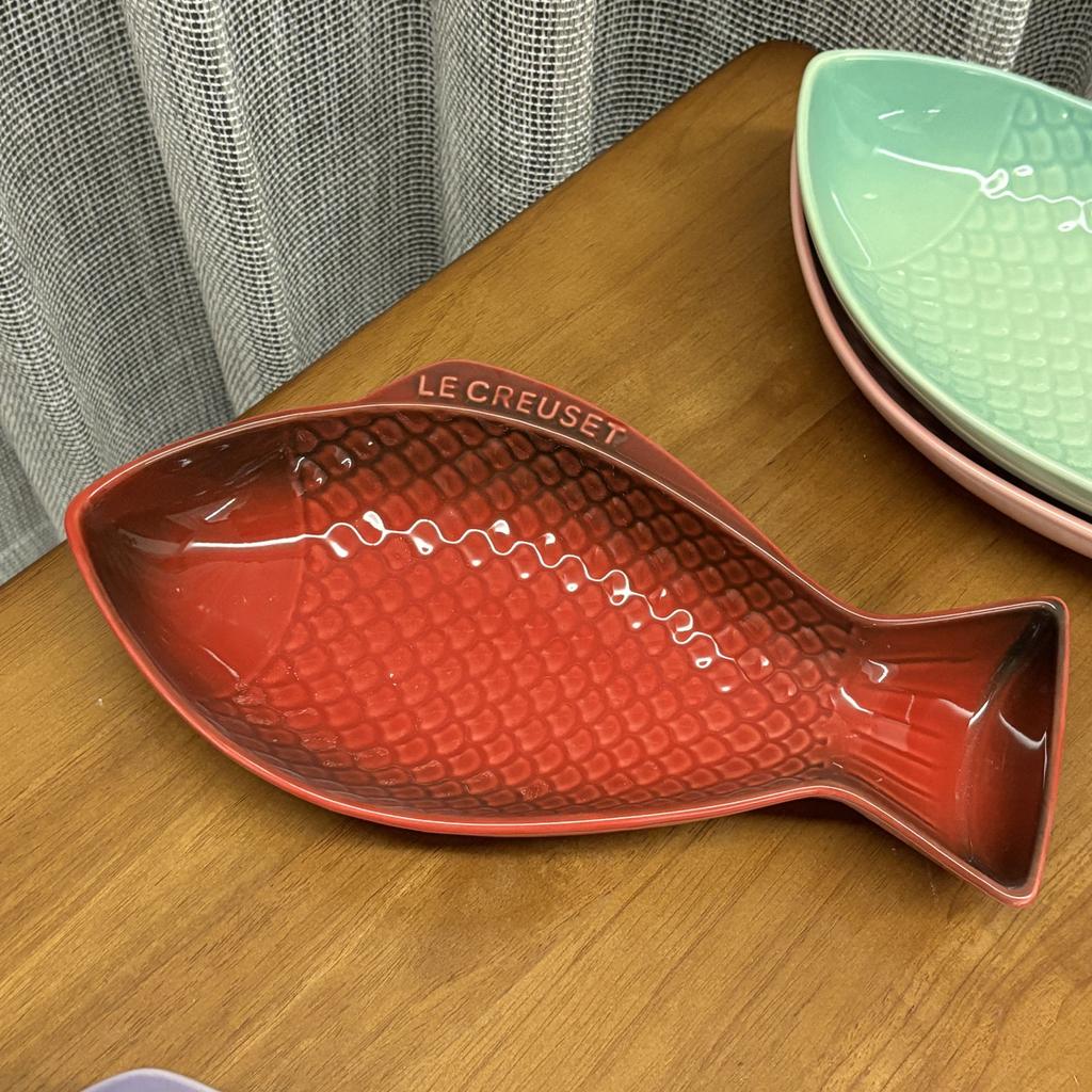 Französisch Kühlfarbe Keramik Fischteller, Gemüse Hohes Aussehen High-End Backteller, Geschirr Heimgebrauch Schüsseln