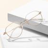 Blue Light Blocking Oval Nearsighted Eyeglasses Women Metal Round Short Sight Eyewear Prescription Spectacles 0 -0.5 -0.75 To -6