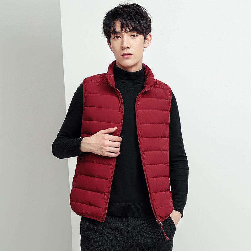 Light Down Jacket Men's Short Autumn and Winter Seamless White Duck Down Light