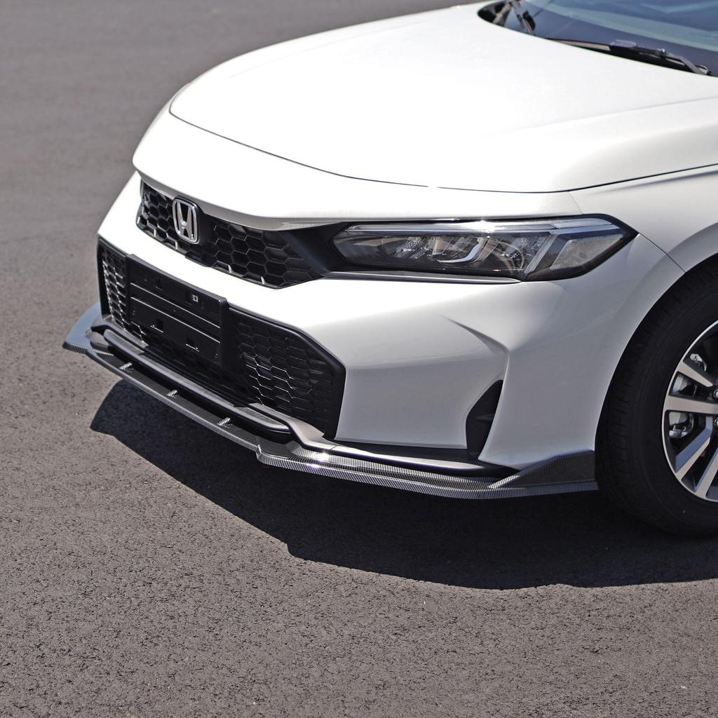 2025 Civic 11.5 Gen Front Splitter: Easy, No-Drill Install for Non-Destructive Front Lip & Body Kit Upgrade.