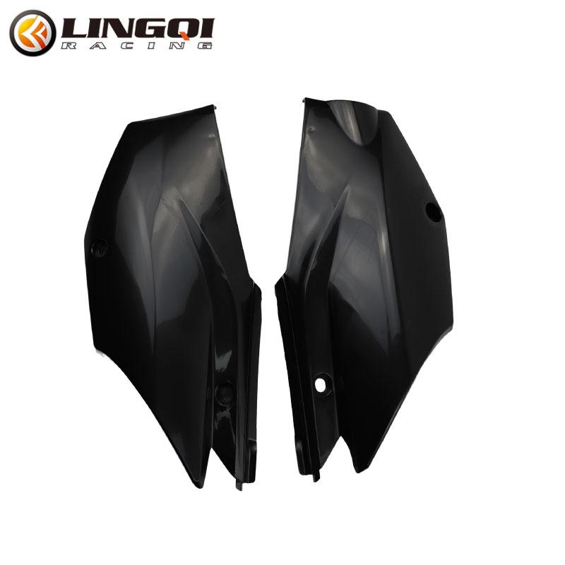 LINGQI RACING Motorcycle CRF 110 125 Side Fender Mudguard Plastic Parts For CRF110 CRF125 Off Road Dirt Bike Accessories