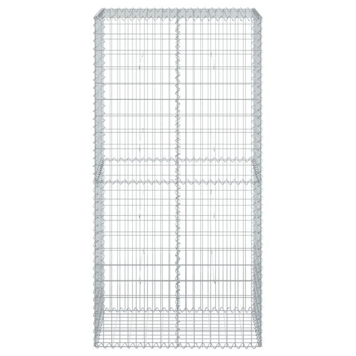 VidaXL Panier gabion avec couvercle 100x50x200 cm fer galvanisé, mur en gabion, mur de soutènement en gabion, clôture en 3295166