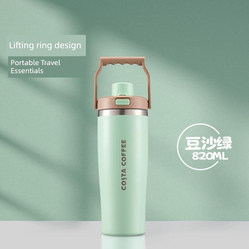 Costa Big Mac Large Capacity Vacuum Cup Large Water Cup Girl 2024 New Stainless Steel Student Carrying Cup