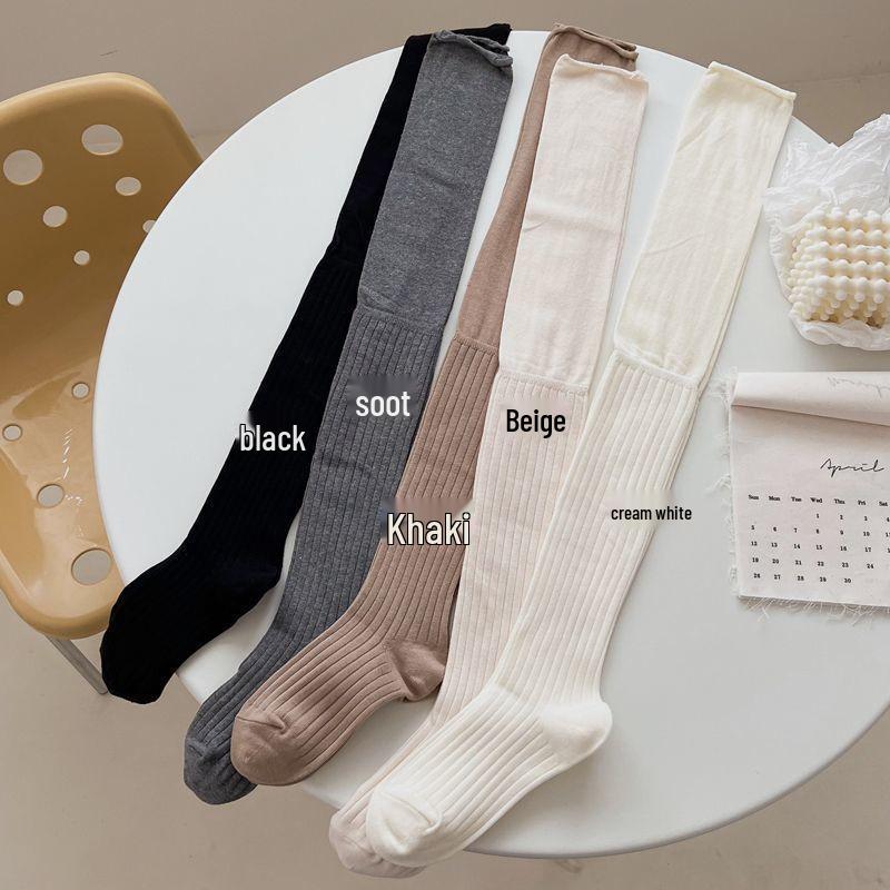 

**Улучшенные чулки до бедра выше колена в японском стиле для осени-зимы** Spliced Over-the-Knee (Khaki)