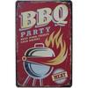Metal Aluminum Signs BBQ Party Zone Wall Decoration Plaque Vintage Art Poster Iron Painting for Man Cave Home Cafe Garden Club