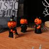 Material Resin Halloween Demon Miniature Figures Decor Set With Pumpkin Broom