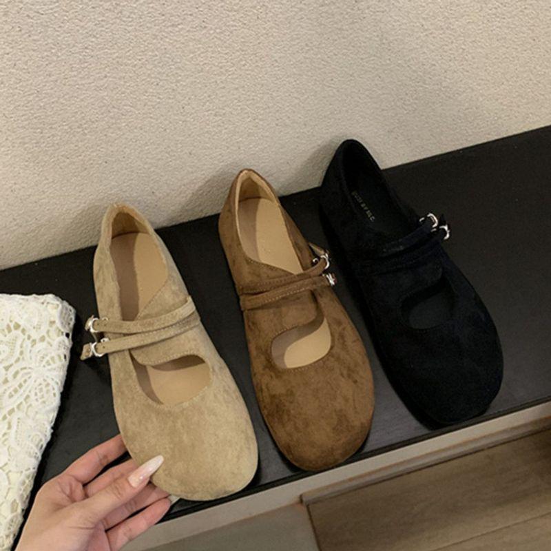 Women's 2026 Retro Ballet Mary Jane Loafers - French Flat Shallow Mouth Shoes for Autumn