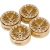 INJORA 1.3" Beadlock Wheel Brass -5.25mm Offset Rims for SCX24 TRX4M 1/24 1/18 RC Crawlers Upgrade(W1310)