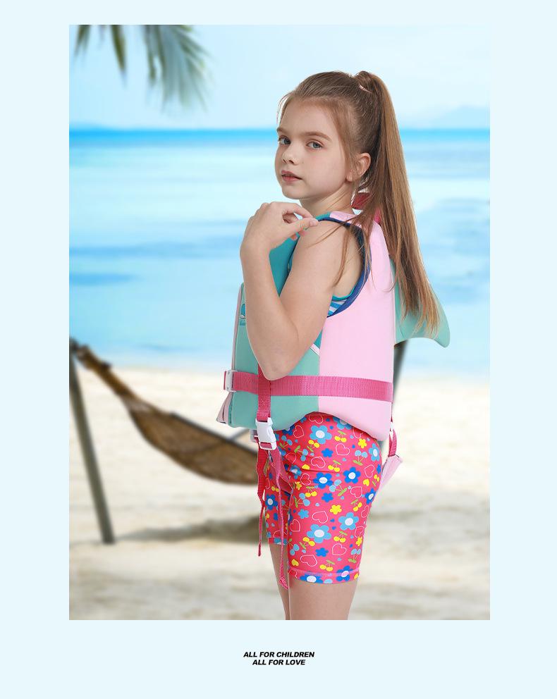 WellPath Kids' Inflatable Life Jacket & Swimsuit Combo