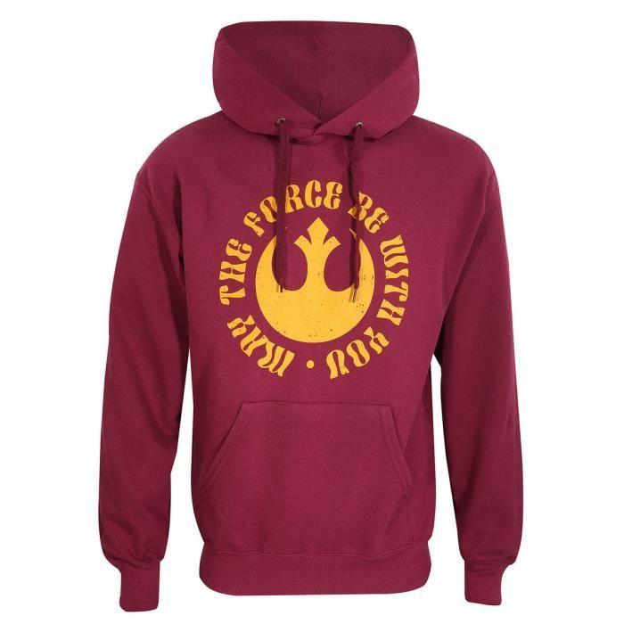 Sweat à capuche unisex Star Wars May The Force Be With You Bordeaux XXL