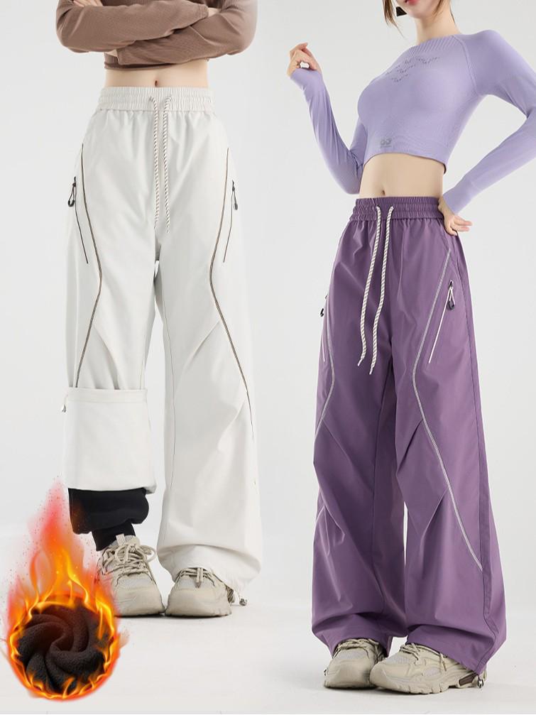 Pantaloni da Lavoro Paracadutista Antivento Impermeabili Unisex - Pantaloni Lunghi da Esterno per Autunno/Inverno
