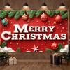 Christmas Celebration Polyester Material Christmas Decor Seasonal Banner Christmas Ornaments For Party Backdrop Indoor Seasonal