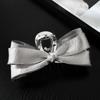 Silver Gray Fabric Bow Satin Grab Clip New Fashion Commuter Hair Grab Simple and Versatile Temperament Hair Accessories