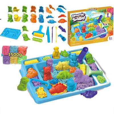 Sandspielzeug für Kleinkinder, Dinosaurier-Sandset mit Tiersandformen, Dinosaurier-Sandform, Tablett und Zubehör für Jungen und Mädchen im Alter von 3–10 Jahren
