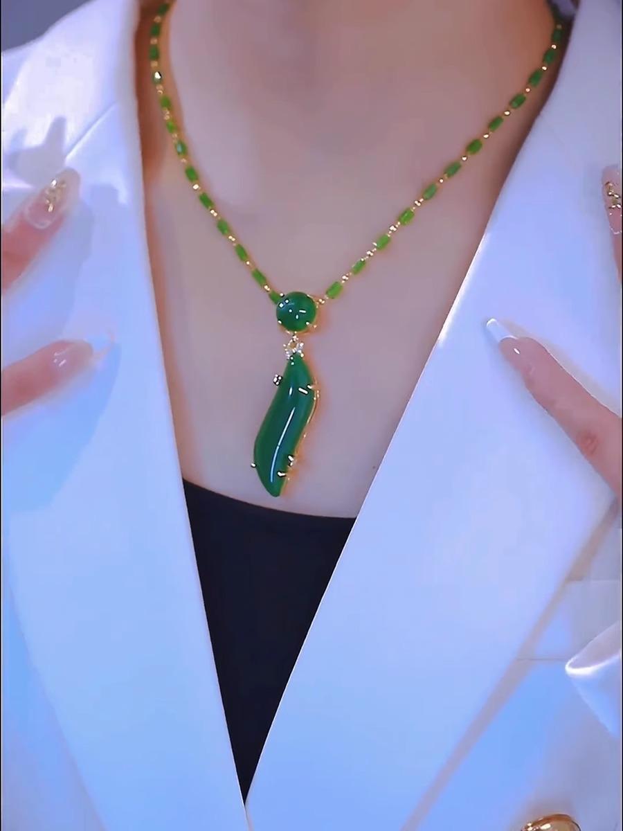 

Design Beauty Waist Bamboo Necklace Temperament Fashion High Sense Sweater Chain Women