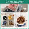 Stylish Canvas Shoulder Bag With Cute Rabbit And Carrot Pins Available In Multiple Colors