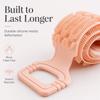 Long Strip Silicone Body Scrubber Double-Sided Exfoliating Bath Towel  For Men & Women