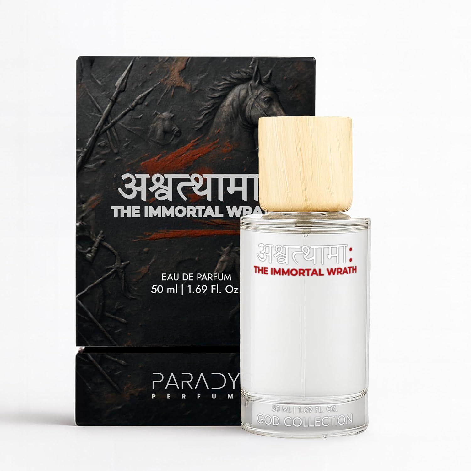 Paradyse Perfume Ashwathama, The Immortal Wrath Unisex Eau de Parfum | Oud, Patchouli & Spicy Rose 50ML