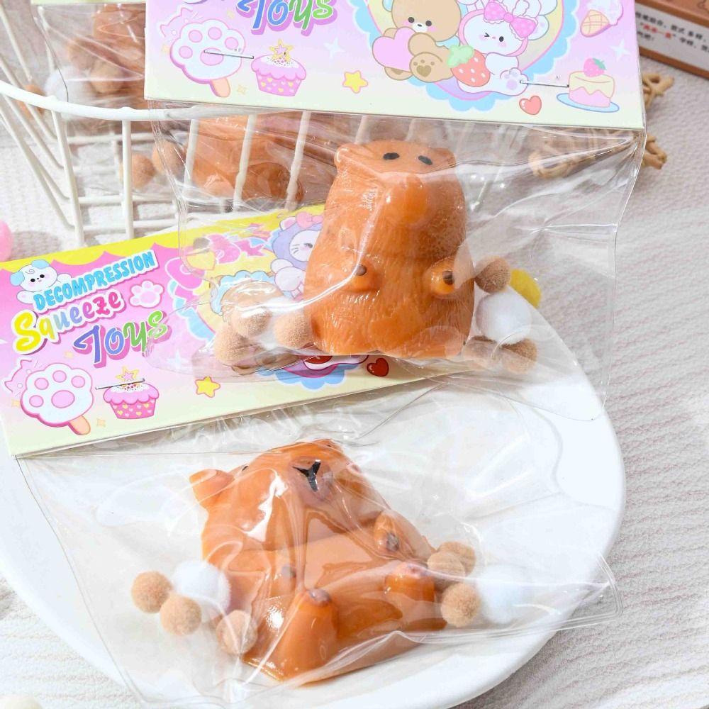 Silicone Capybara Squeeze Toy Kneading Capybara Mochi Pinching Toy  Children Adult
