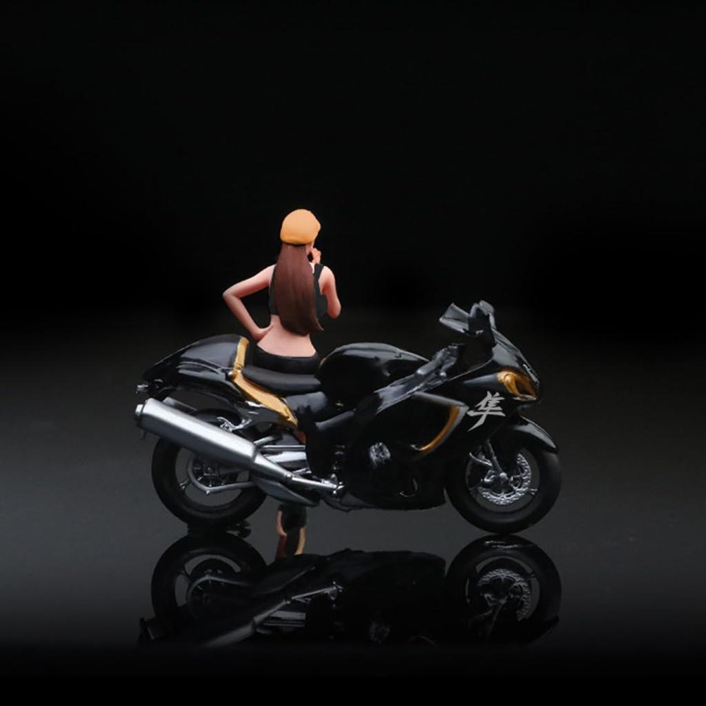 Moreart Miniature Figure Bike Set MO222071 Model Girl Model Diorama Minicar 1/64 & [Used]