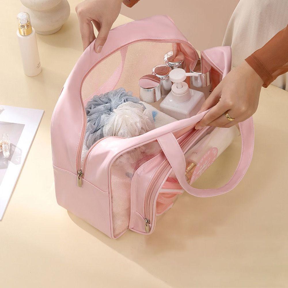 Large Capacity Makeup Bag PVC Swimming Bag Fashion Toiletry Bags Beach Accessories