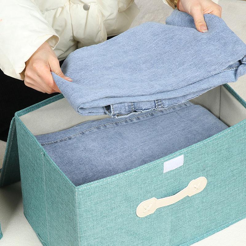 Line Storage Bins with Lids Storage Cube Boxes Fabric Storage Containers Foldable Basket Organizer for Clothes Closet