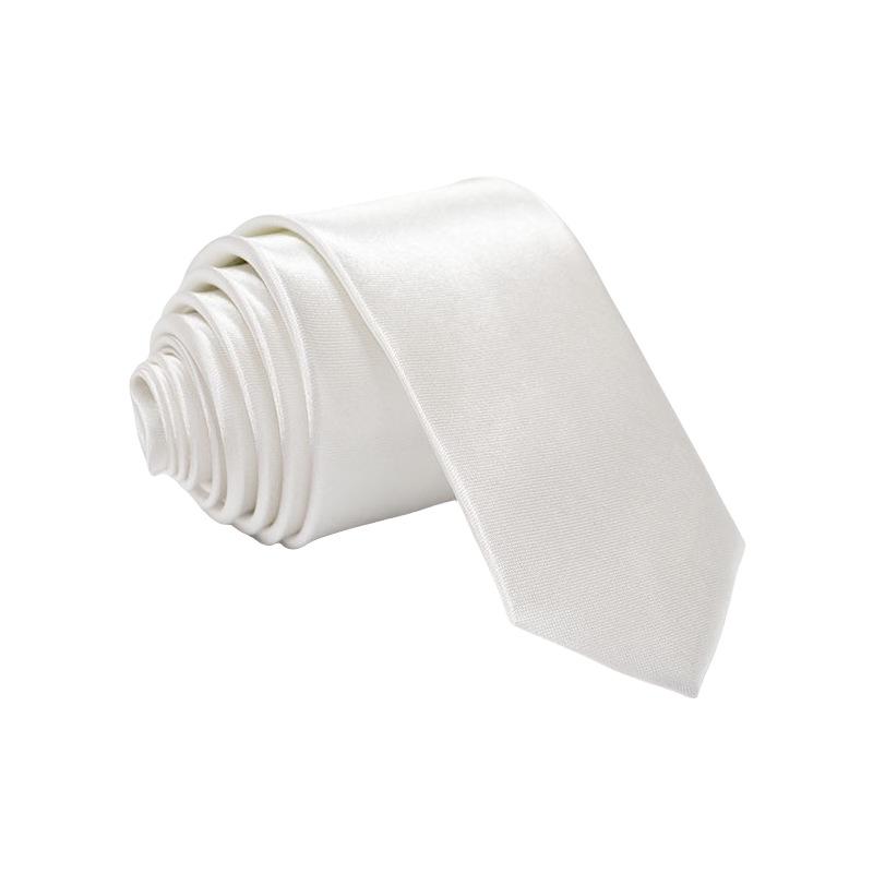 White Polyester Neck Tie with 8cm Width and 5cm Kid's Father's Day Graffiti Print