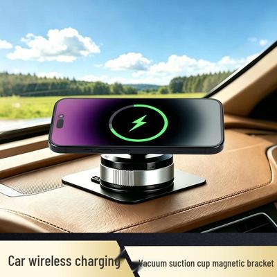 Chargeur de voiture sans fil magnétique 15W avec ventouse pour iPhone 12+