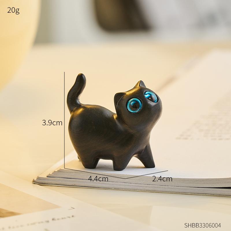 

Креативный подарок Офисный стол Скульптура декоративные фигурки аксессуары для дома домашний кавайный Деревянная статуэтка кошки Мини-украшение для рабочего стола