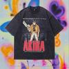 Men'S Trendy T-Shirt Animation Printing Washed Old Short-Sleeved T-Shirt Men'S And Women'S Street Hip-Hop Half-Sleeved Top Trendy