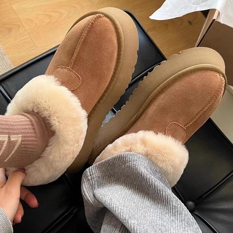 Northeast Cotton Shoes Women's 2025 New Snow Boots Piled and Thickened Winter Thick-soled Fur Integrated Bread Shoes Mao Mao Boots