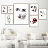 Red Lip Makeup Beauty Girls Face Wall Decor Art Poster Modern Picture Fashion Prints Canvas Painting For Girl Bedroom HD2965