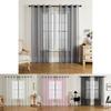 Translucent Solid Color Window Curtain With Light Transmission Function For Home And Office Use