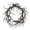 Halloween Black Branch Wreath for Front Door 18 Inch Spooky Gothic Artificial Twig Wreath for Indoor Outdoor Wall Window Halloween Decor