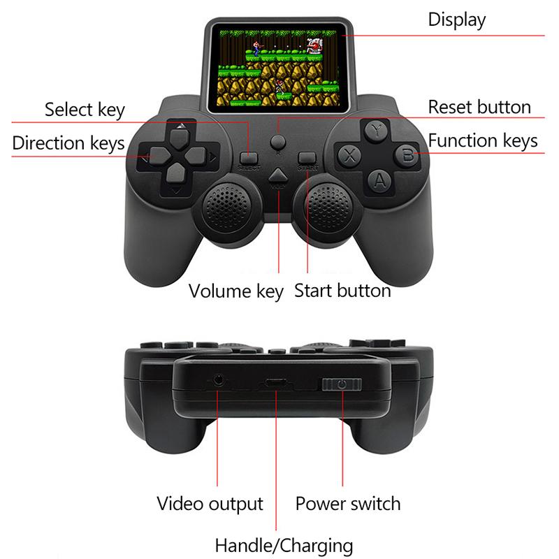 Handheld Game For Kids Portable Retro Video Game Player Built-In 520 Classic Games Lcd Screen Family Recreation Arcade Gaming