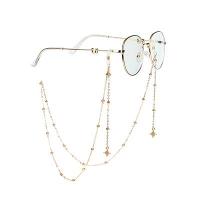 Χρυσή αλυσίδα γυαλιών Γυναικεία Κομψό μενταγιόν φεγγαριού γράμμα πεταλούδα 70cm με κορδόνι αντιολισθητικό κοσμηματοπωλείο δώρο